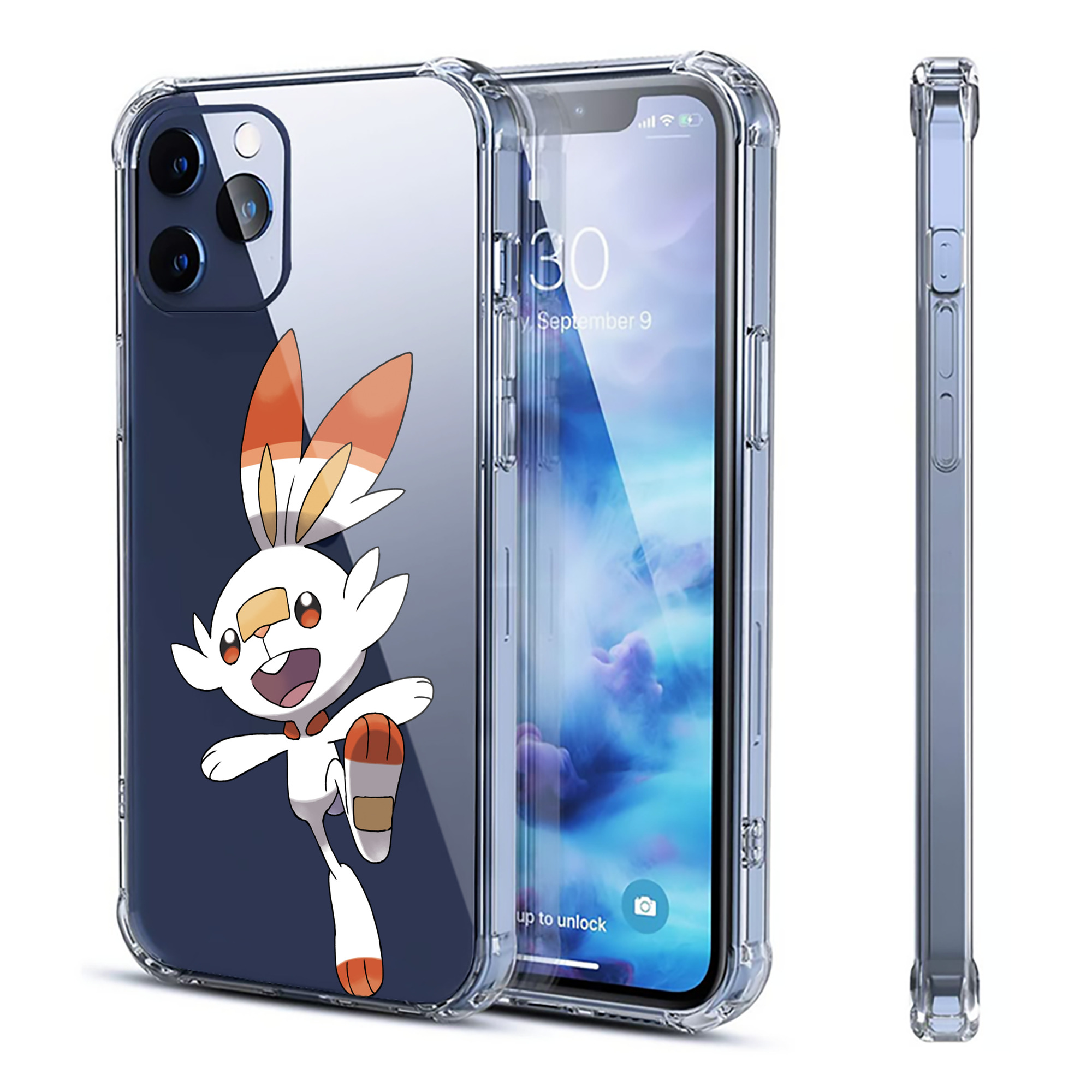 （画像用） ポケットモンスター Pokémon 【iPhone 12シリーズ対応】透明スマホケース（クリアソフトケース）